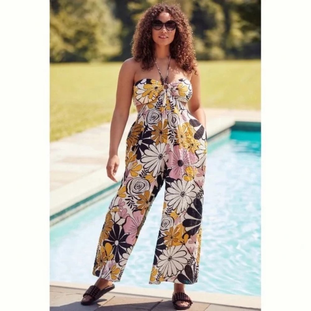 NWT Kenzie Parrott x Anthropologie Beaded Jumpsuit Size XS